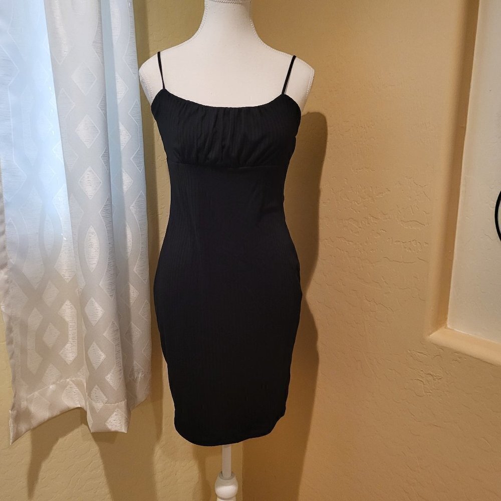 Fashion Nova Black Payton Mini Dress Size Medium NWT